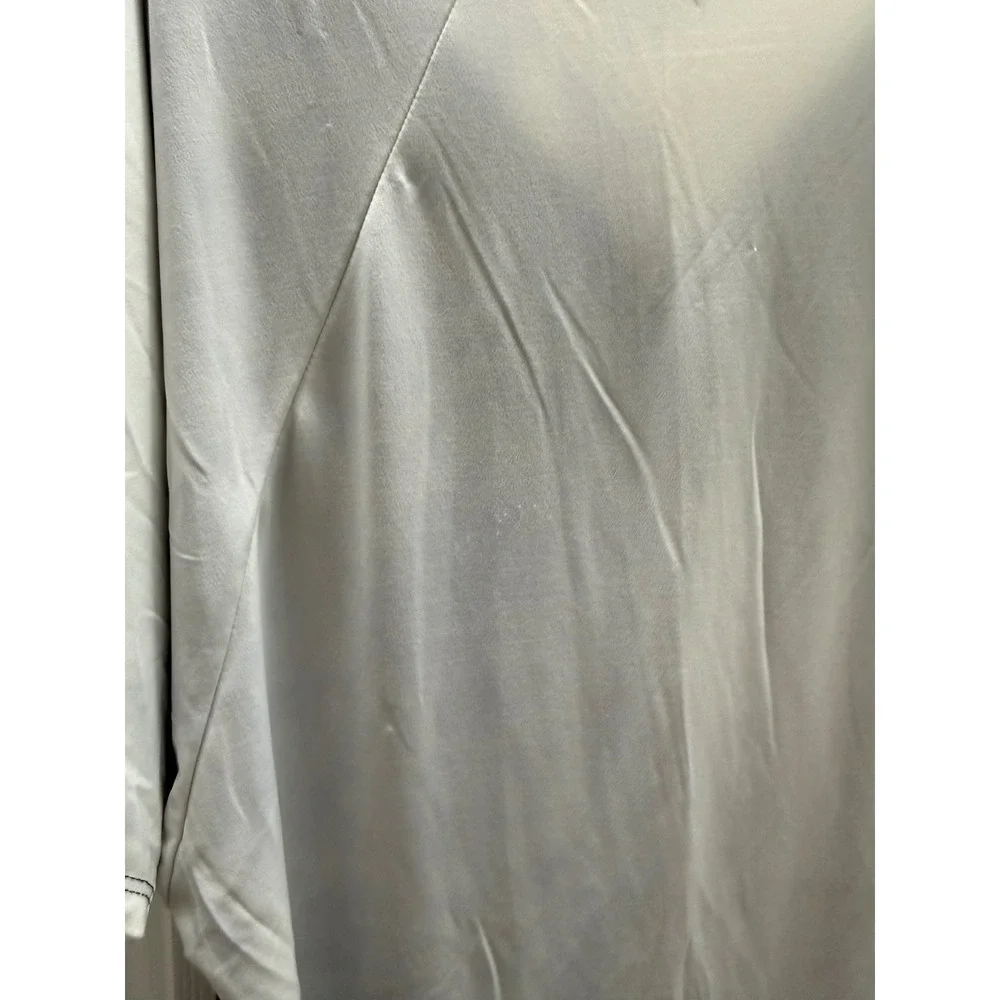 Chico's Black White Colorblock V-Neck Dolman Sleeve Top Women's Size 0 Small